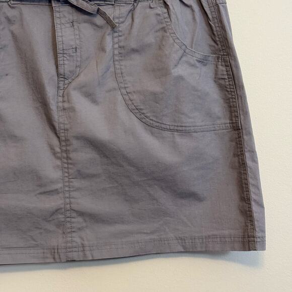 The North Face Mini Skirt Womens L Gray A-Line Drawstring Hiking Walking Outdoor - Picture 4 of 9